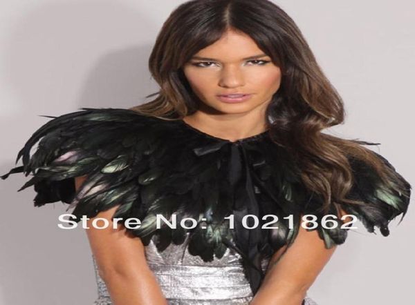 100 Real Image Abendkleider Cape Stola Feder Wraps Achselzucken Bolero Mäntel Schal Schal für Damen Formal2208567