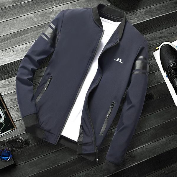 Corea Golf Giacca per uomini Spring Autumn Fashion Coat Golf Wear J Lindeberg Business Casual Jackets Tops Plus M-5XL 240229