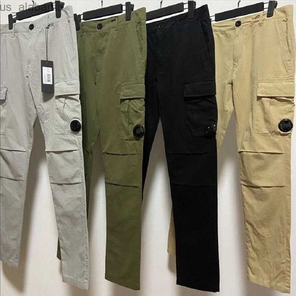 Calças masculinas mais novo vestuário tingido calças de carga uma lente bolso calça ao ar livre calças táticas M-XXL 240308