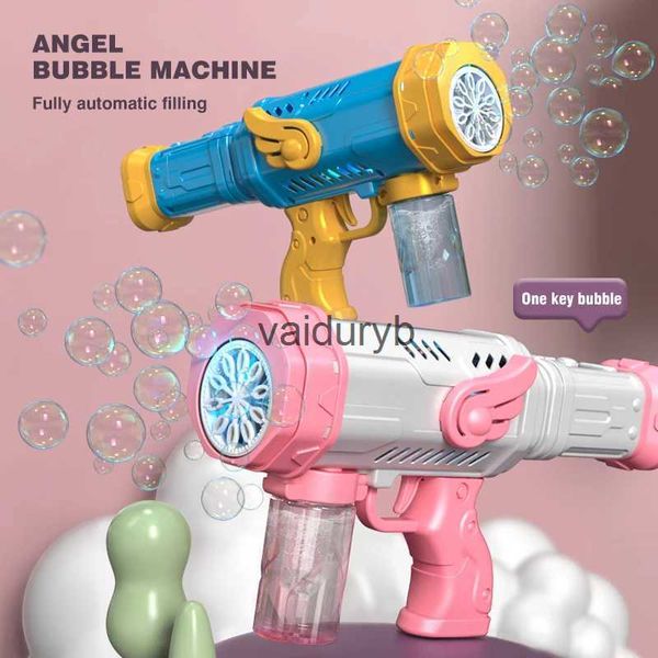 Sandspiele Wasser Spaß Baby Bad Spielzeug Kinder Automatische Elektromanerblase Raketblasenblasen Blower Machen Seife Wasser mit LED -Spielzeug für Hochzeiten H240411 verwendet