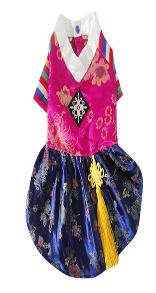 Abbigliamento per cani alla moda, ricamo tradizionale, stile Hanbok, vestito per cani da compagnia, di China Post For9686249