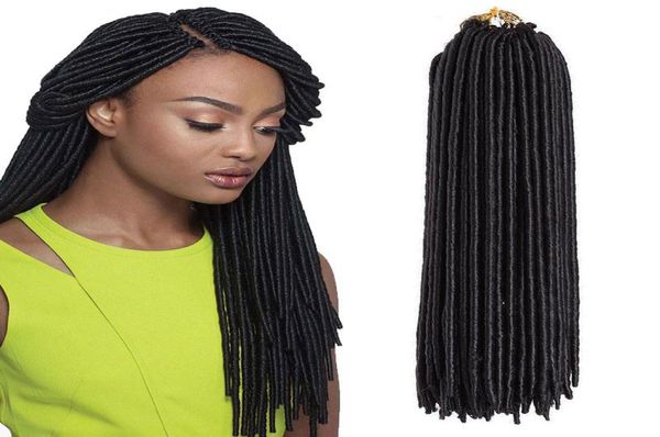 Extensões de cabelo sintético de crochê falso locs 20 polegadas 20 raízes Kanekalon macio dreadlock tranças de crochê deusa falso locs cabelo de crochê 9315570