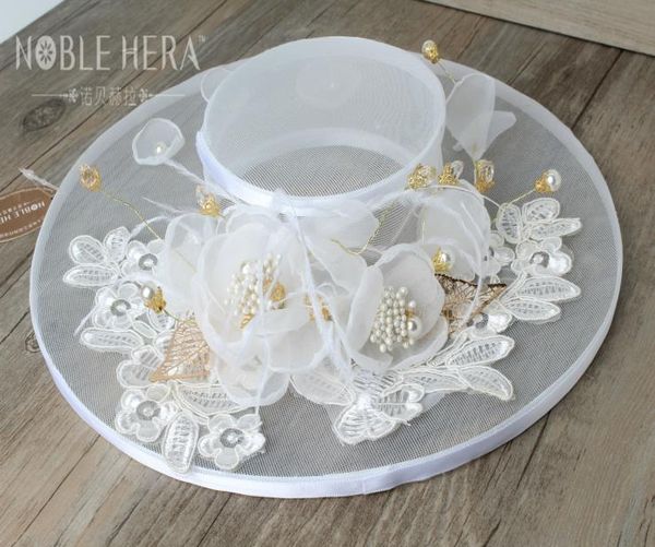 cappelli da sposa copricapo per matrimonio cappelli da chiesa bianchi copricapo da sposa fiore bianco lino cappello a cilindro copricapo da sposa festa accesso5648336