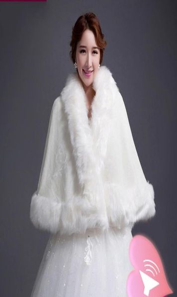 Nuovo corto bianco in pelliccia sintetica coprispalle con stola, coprispalle da sposa, scialle per occasioni speciali da sposa1973709