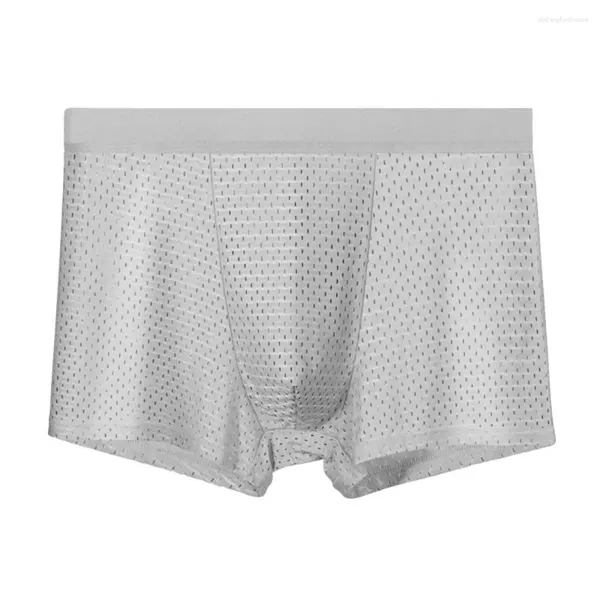 Mutande da uomo Pantaloncini Slip Intimo slim fit Mesh traspirante Seta ghiacciata da uomo con elastico per il massimo comfort