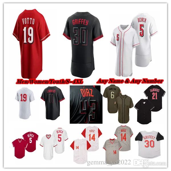 Personalizzato Uomo Donna Gioventù Cincinnati''Reds''City Connect Maglia da baseball Deion Sanders Pete Rose Kevin Newman Stuart Fairchild Jason Vosler Curt Casali Graham Ashcraft