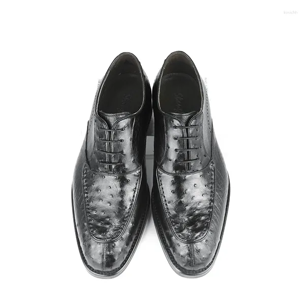 Sapatos casuais sipriks luxo pele de avestruz preto escritório de negócios dos homens rendas até oxfords cavalheiro calçado vestido casamento senhores terno