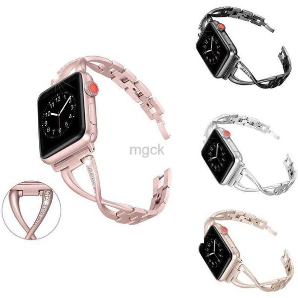 Бэндс Watch Luxury Watch Bess для iWatch Ultra 8 Women Bands Watch -полоса бриллиантовая из нержавеющая сталь Fit Iwatch Series 7 6 SE 5 4 3 2 1 Браслет 240308