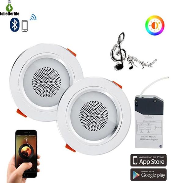 Mini Smart Musik LED Deckenleuchten Moderne o Downlight Bluetooth Musik Lampe APP Steuerung Wohnzimmer Schlafzimmer Küche Beleuchtung4642035