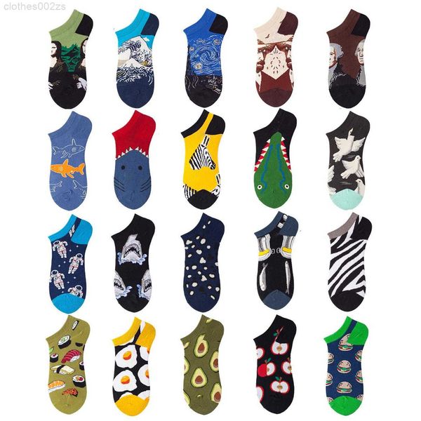 Damen Lustige Socken Mann Unisex Neuheit Knöchelspaß Socke für Mädchen Großhandel Casual CottonXYZ7