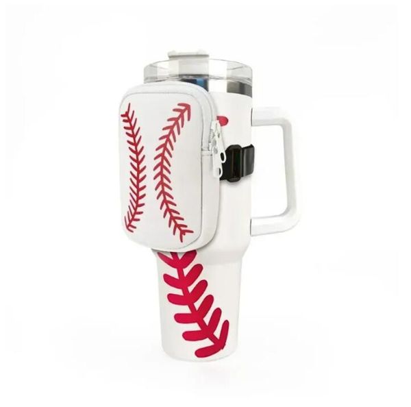 Outdoor-Taschen Baseball Softball Sporttasche Sublimation Wasserflasche Beutel für 40oz Tumbler Zubehör Niedliche tragbare Aufbewahrung