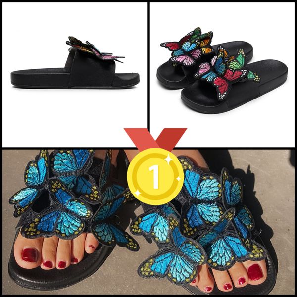 2024 Top Gai Slipper Sandal Platform Butterfly Slippers Womans Flat Flip Flops Bool Sliders Beach Shoe Low Price 36-41