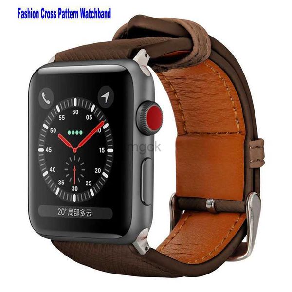 Bande orologi cinghie di orologi compatibili cinghia in pelle e gomma cinturino ibrido per iwatch ultra serie 8 7 6 5 4 3 2 1 se2 se bande marroni con adattatore nero 240308