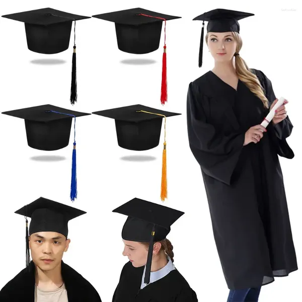 Berets 2024 Happy Graduation Hat Congrats Grad University Mortarboard Cap Season High School