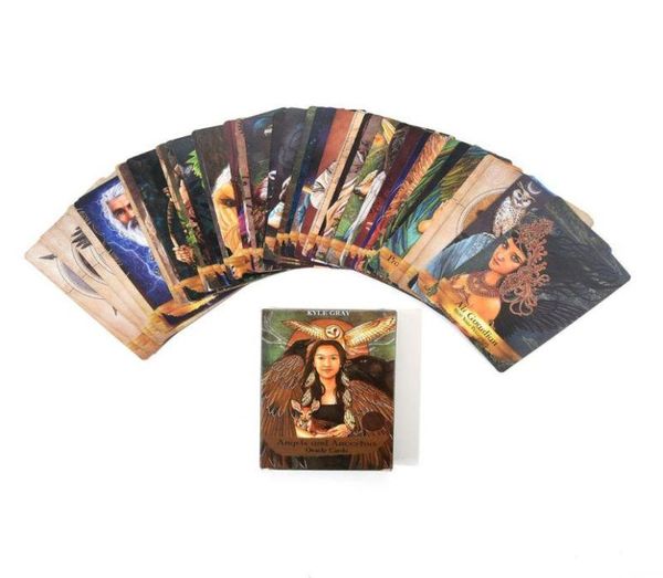 Inglese completo 55 carte dei tarocchi Mazzo e guida Angeli e antenati Carte oracoli N58b Inglese completo bbybqL sweet074836856
