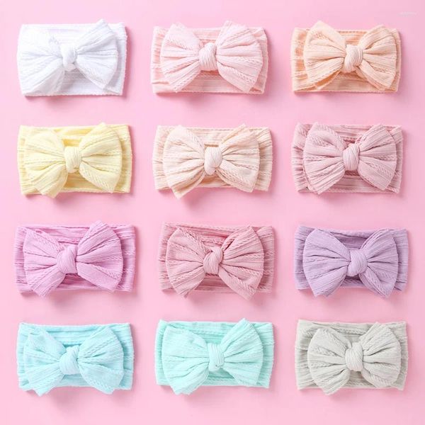 Saç Aksesuarları Doğdu Bebek Baş Bandı Büyük Bowknot Kids Naylon Yumuşak Yaylar Kıvırcık Bakım Kirlikli Bakım Kızlar Head Bands Türban