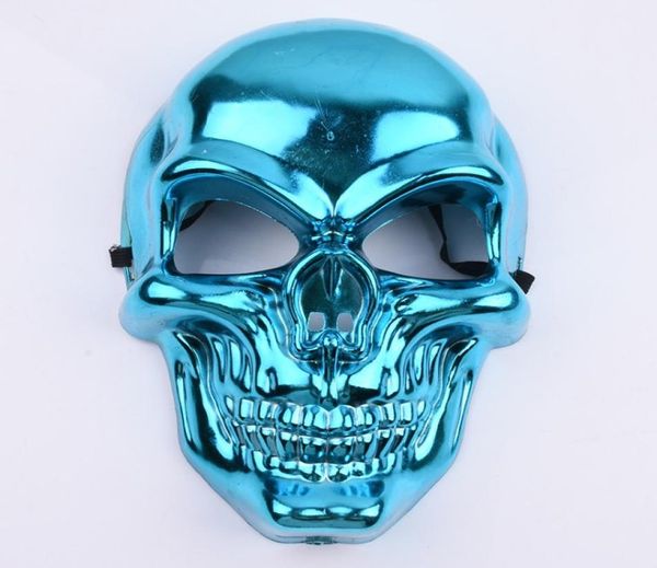 Nuova Halloween Horror Mask Christmas Electroplated Taro Mask Ghost Head Funny Mask Party Gift 6 Colori OPP Bag5299531