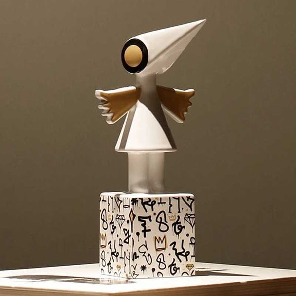 Anime Manga Kreatives neues Produkt Monument Valley Ida Raven Statue Keramik handbemalt moderne Schreibtisch Dekoration Wohnzimmer Home J240308