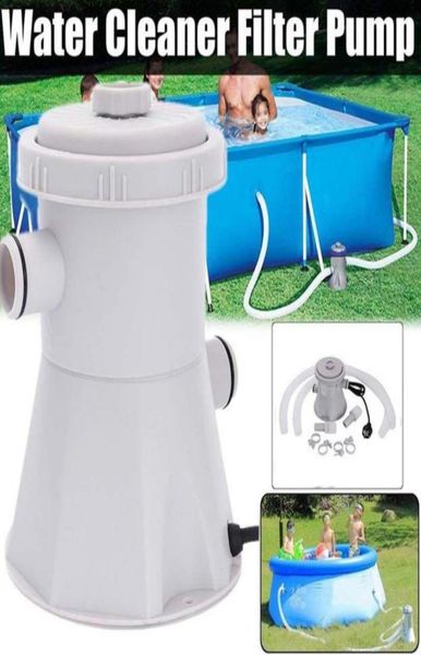 Uk plug 220v bomba de filtro de piscina elétrica para piscinas acima do solo ferramenta de limpeza piscina infantil bomba de água filtro kit2300706