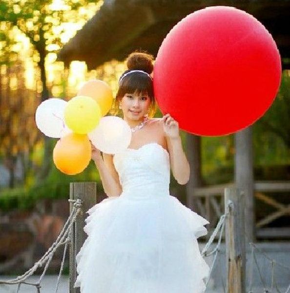 2017 nova moda 36 Polegada balão de látex tamanho grande para promoção decorar balão de casamento balão festival de natal 50 peças lot9303376