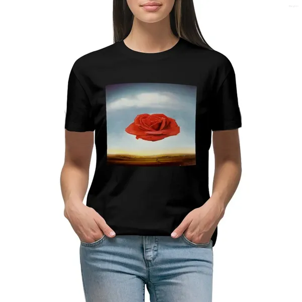 Polos femininos Salvador Dali Pintura digital para venda (2) Camiseta Coreana Moda Gráficos Roupas Femininas