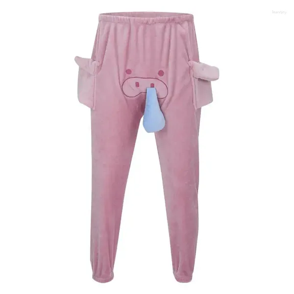 Kadın pijama komik domuz pantolon çift pijama pantolon yumuşak büyük burun unisex sevimli hayvan pijama hediye için