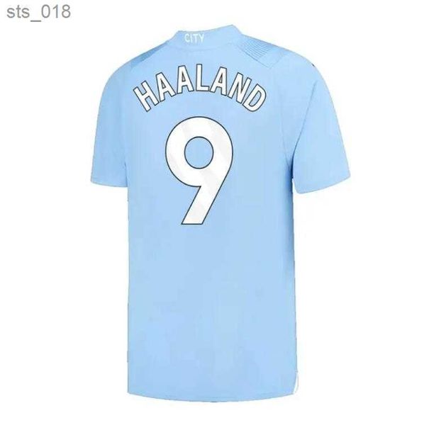 Maglie da calcio 22 23 24 Haaland Grealish Mahrez Mans Cities De Bruyne Foden Magliette da calcio Camicia Kit per bambini Set J.aarez S CapodannoH240308