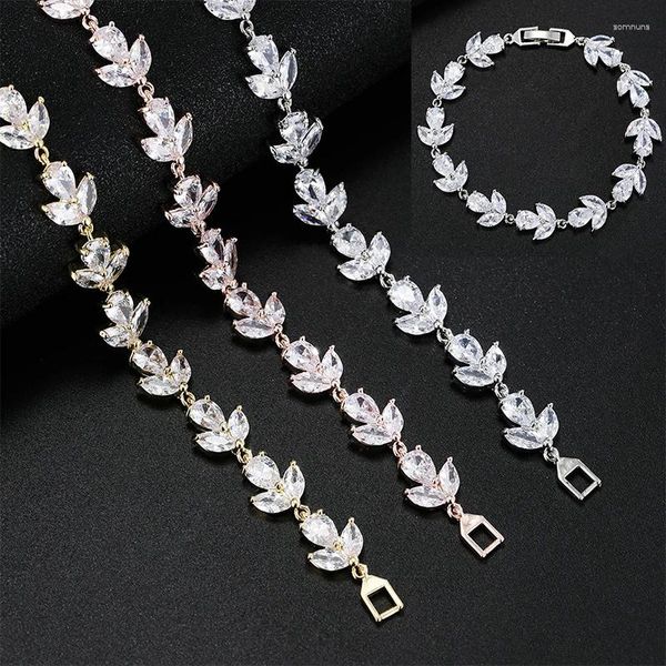 Charme pulseiras 2024 estilo coreano flor pulseira feminina platina zircônia cúbica para mulheres acessórios de jóias de luxo presentes