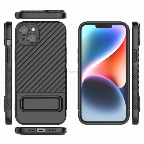 İPhone 15 14 13 12 11 X XR XS 8 7 Pro Mini Plus Max Fundas Stand Cover Shockproof 240304