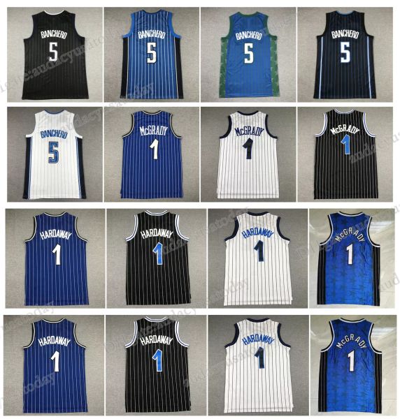 Maglia da basket Penny Hardaway Magics Orlandos Tracy McGrady Paolo Banchero Mitchell Ness Bianco Verde Nero Taglia S-XXL