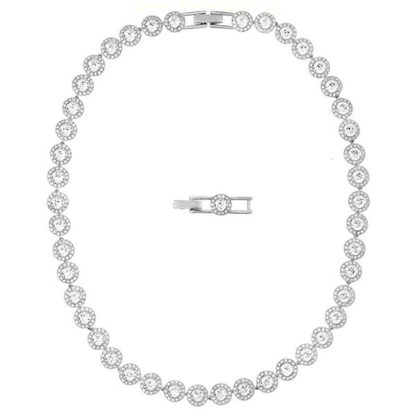 Ожерелье Swarovski, дизайнерские женские ожерелья с подвесками оригинального качества, ангельские блестящие и модные полные бриллианты для использования элементов Q317
