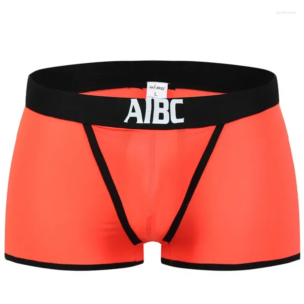 Mutande Intimo sexy da uomo Seta di ghiaccio Spazio Magazzino Diviso Sottile Boxer elastico Moda giovanile Comodo Hombre Tanga