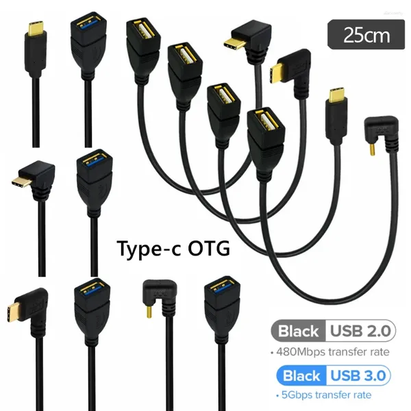 Grau em forma de u usb 3.0 2.0 para tipo c adaptador otg macho fêmea cabo para xiaomi redmi oneplus realme cabo de dados flash driver