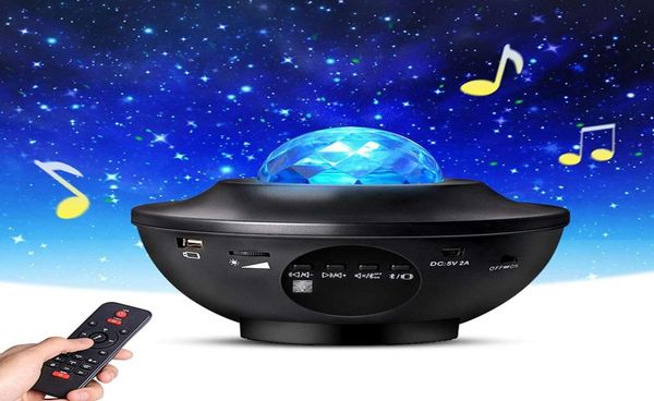 Novidade iluminação bluetooth poderoso projetor galaxy com alto-falante controle remoto led laser céu estrelado estrela noite light49878488670551