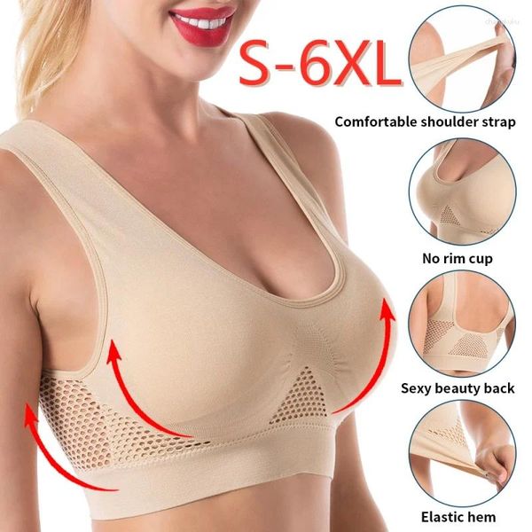 BHs Nahtloser BH für Frauen Push Up Invisible Bralette Atmungsaktiv ohne Knochen Wireless mit Pads Unterwäsche Plus Size Top