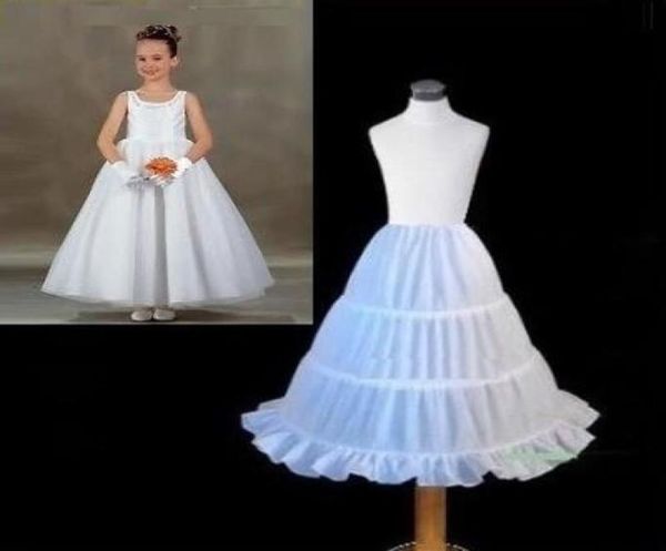 Stokta Yeni Ucuz Üç Hoops Ankulttttt Little Girls Aline Petticoats Ball Rupss Crinoline Çiçek Kızlar Elbiseler Kızlar Pagea4570575