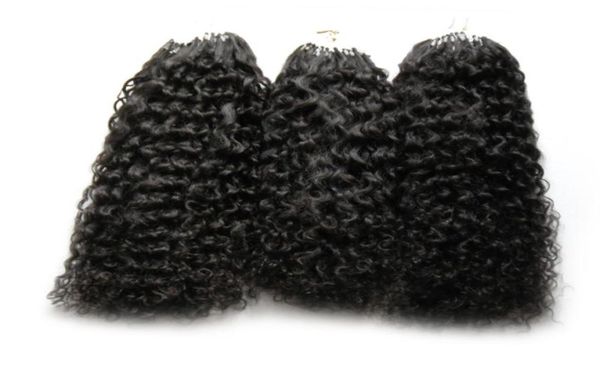 Estensioni dei capelli Micro Loop da 300 g 300S capelli ricci crespi mongoli Probonded MicroLoop Micro Anelli Collegamenti Estensione dei capelli umani5399624