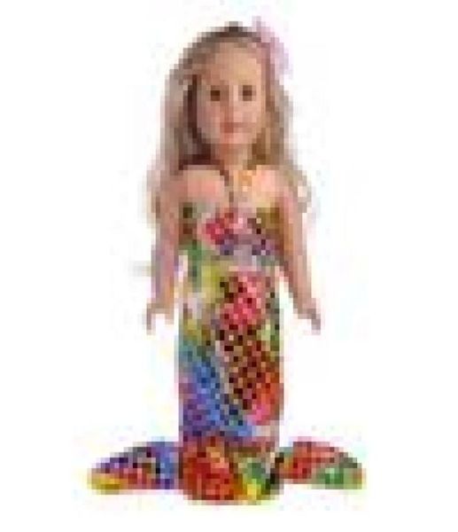 Abbigliamento per bambole da 18 pollici Costume da bagno con coda di sirena Costumi da bagno per 183939 American Girl Our Generation My Life Journey Doll Accessori4425487