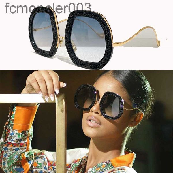 Marke Sonnenbrille Designer Frau Metall Tempel Elemente verziert runden Rahmen Karlsson Anti-UV400 Mode Brillen Original Box 64G8