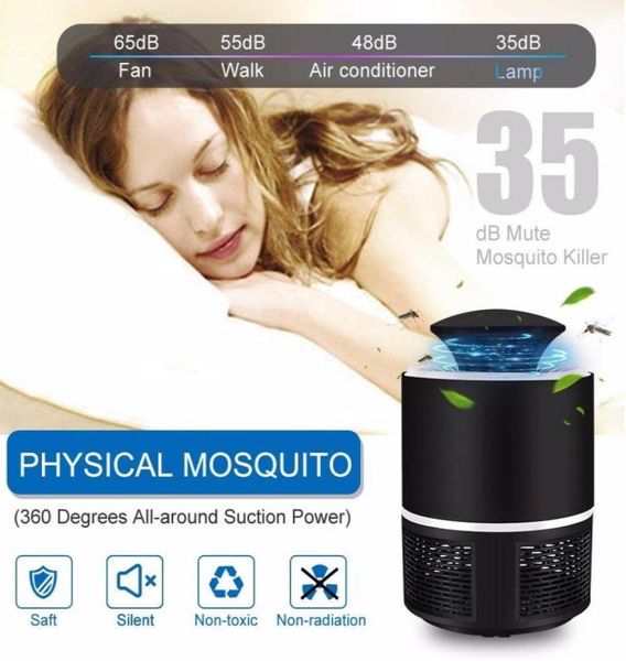 Usb pocatalyst mosquito assassino lâmpada repelente doméstico bug inseto armadilha luz uv controlador de pragas voar matando repeller7444733