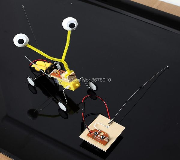 Diy robô de controle remoto madeira réptil ciência experiência elétrica invenção modelo kit brinquedos construção educacional playset8851846