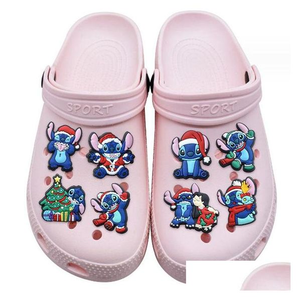 Peças de sapato Acessórios Encantos de Natal PVC Kid Gift Pack para Designer Clog Atacado Gota Entrega Sapatos Dhuxg