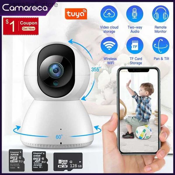 Baby Monitor Kamera Camaroca 1080P Tuya Drahtlose WiFi Intelligente Video Haustier Sicherheit Überwachung Nachtsicht Netzwerk Q240308