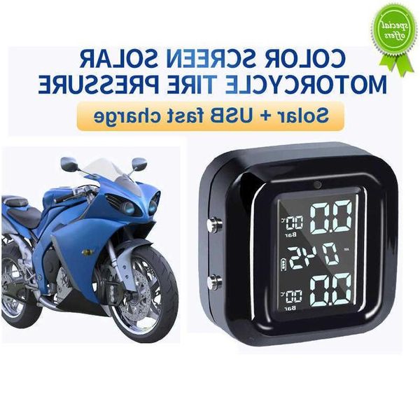 Auto Andere Autoelektronik Neue Tpms Drahtlose Motorrad-Reifendrucksensoren Motorüberwachungssystem 2 Radreifen Externer Sensor für Dhg6Z