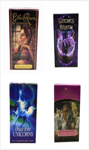 Brinquedo romance anjos oracle cartas deck misterioso tarô jogo de tabuleiro ler destino brinquedos versão inglês 4 estilos9512175