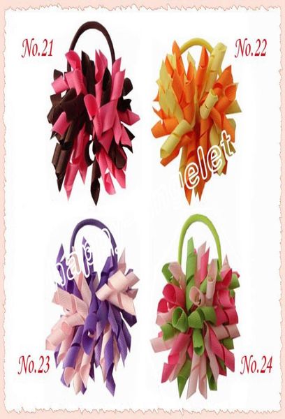 Ragazza Korker coda di cavallo Fermacravatte per capelli streamer tappatrice fiocchi per capelli clip Cheer Bows Fiocco per capelli ricci Fiocco per capelli 100 pezzi PD0061541384