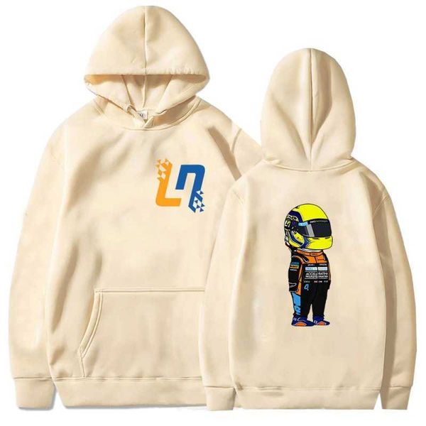 Hoodies Bahar ve Sonbahar Eğlence Erkek ve Kadınlar Uzun Kollu Hoodies Anime Mini F1 Yarış Karikatür