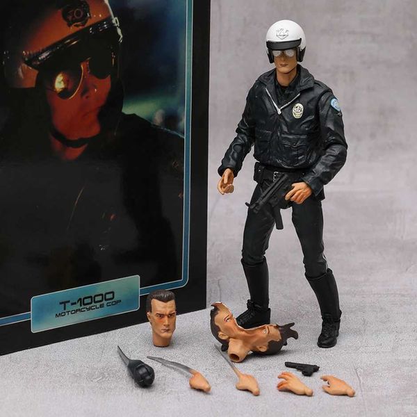Anime Manga NECA Terminator 2 Judgement Day T-1000 Motorrad Cop Action Figure Sammeln Modell Spielzeug Geschenk Puppe Figur J240308