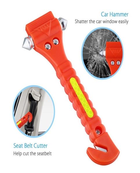 Novo martelo de segurança para carro, ferramenta de escape de emergência com disjuntor de janela de carro e cortador de cinto de segurança, kit de sobrevivência para economia de vida 3058284