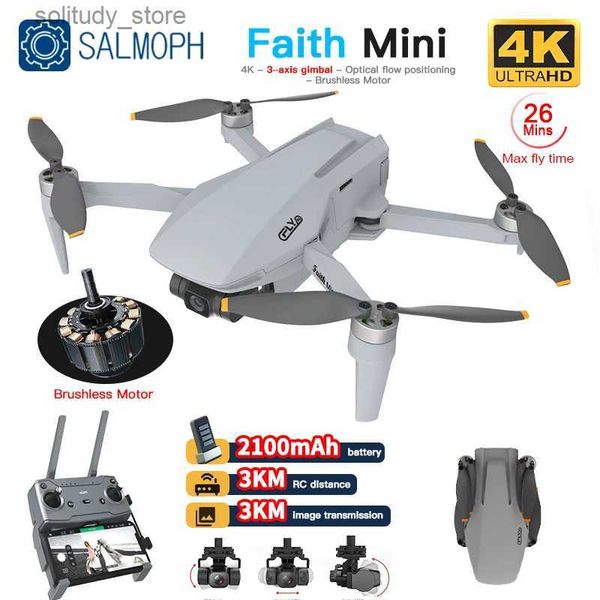 Drone C-Fly Faith Mini/Mini 2 Drone 4K Profesyonel Yüksek Tanımlı WiFi Kamera 3-Eksenli Evrensel Eklem Katlanabilir Fırçasız Motor G-DONLAR RC RC Q240308